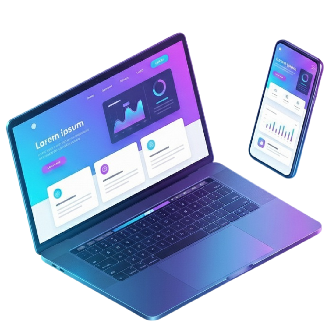 Ilustração de um site moderno